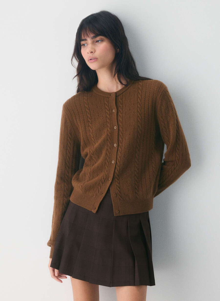 cardigan sweetspot marrone cioccolato