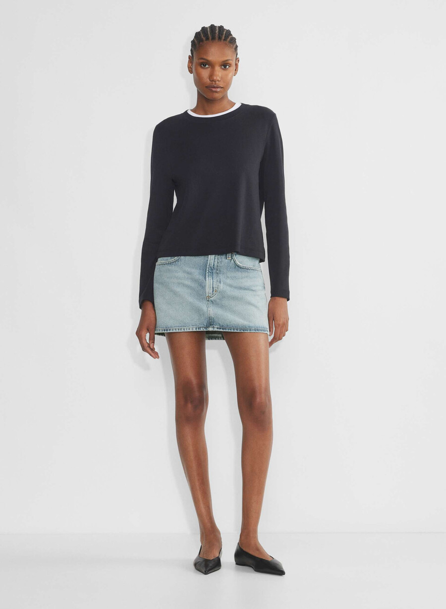 agolde alek mini skirt force