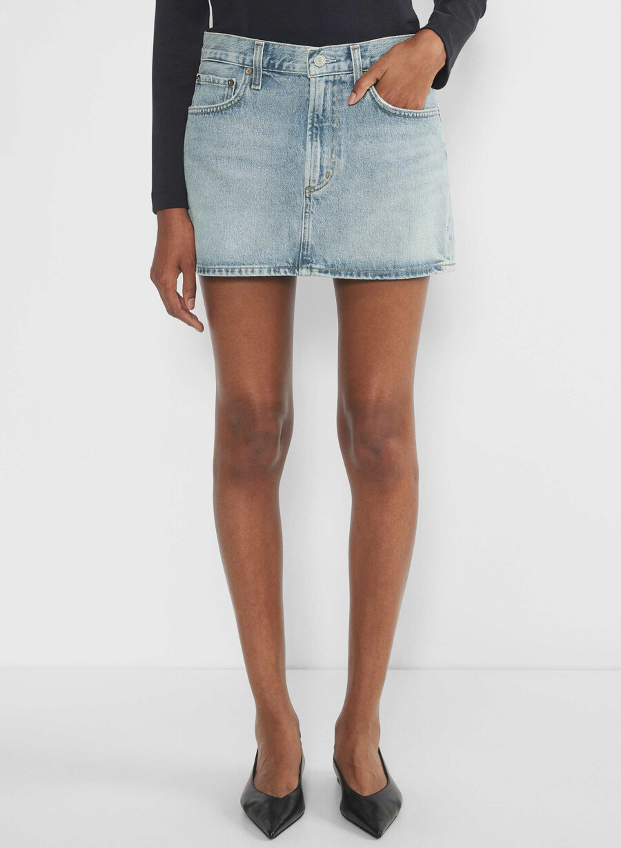 agolde alek mini skirt force