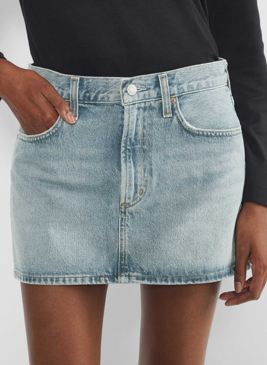 agolde alek mini skirt force