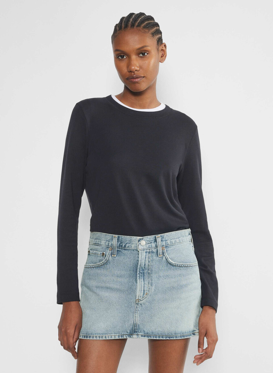 agolde alek mini skirt force