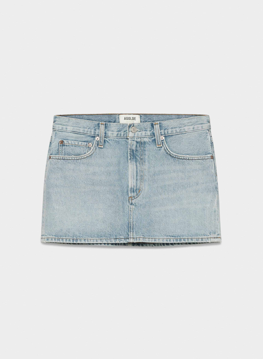 agolde alek mini skirt force