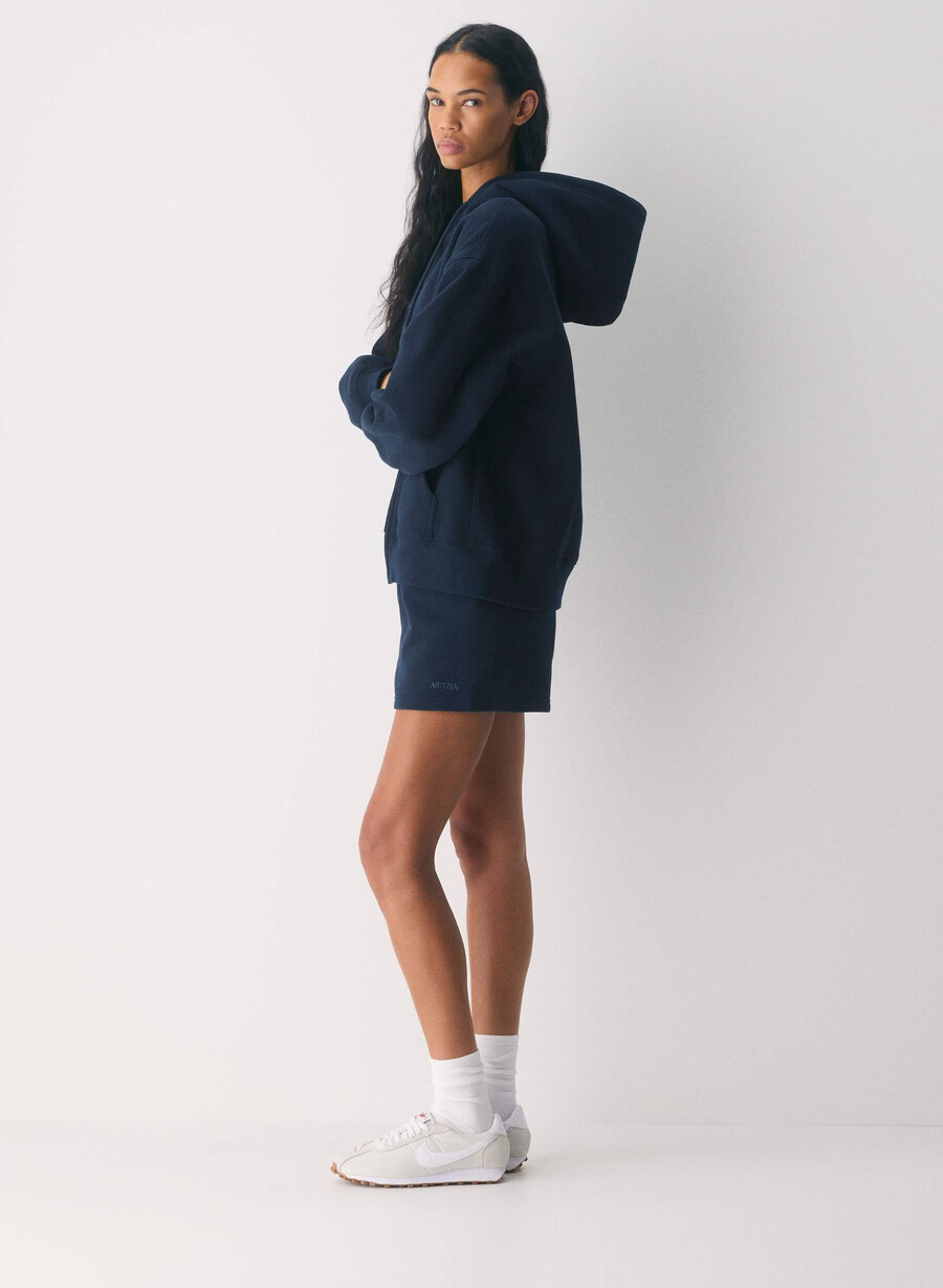 felpa con cappuccio e zip in pile accogliente admiral