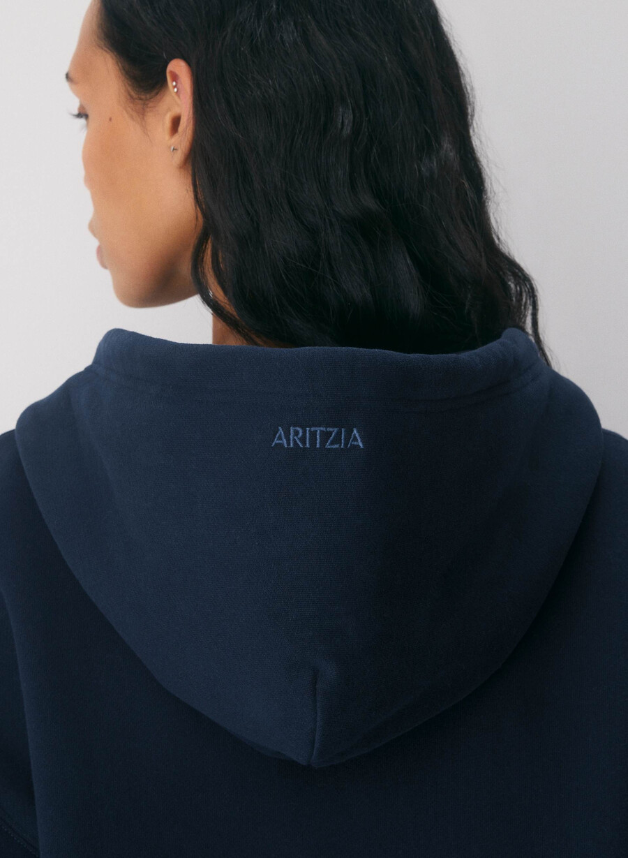 felpa con cappuccio e zip in pile accogliente admiral