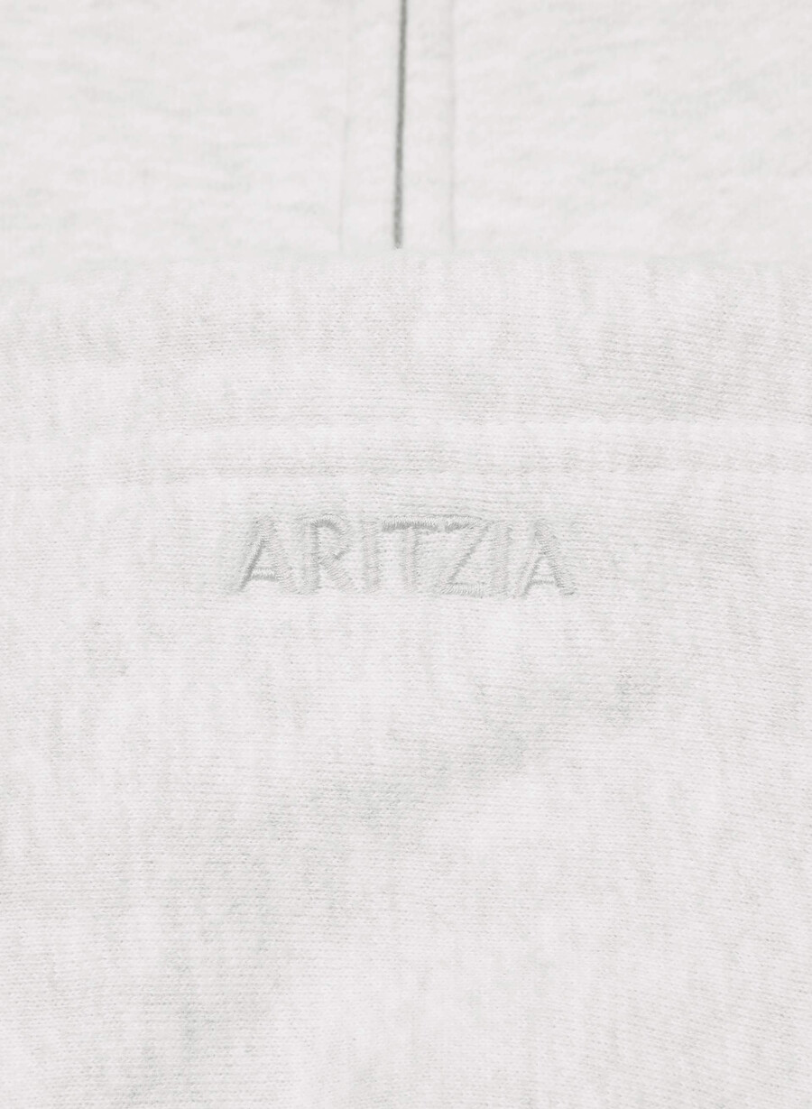 felpa con cappuccio e zip cozy sweatfleece boyfriend heather cloud white