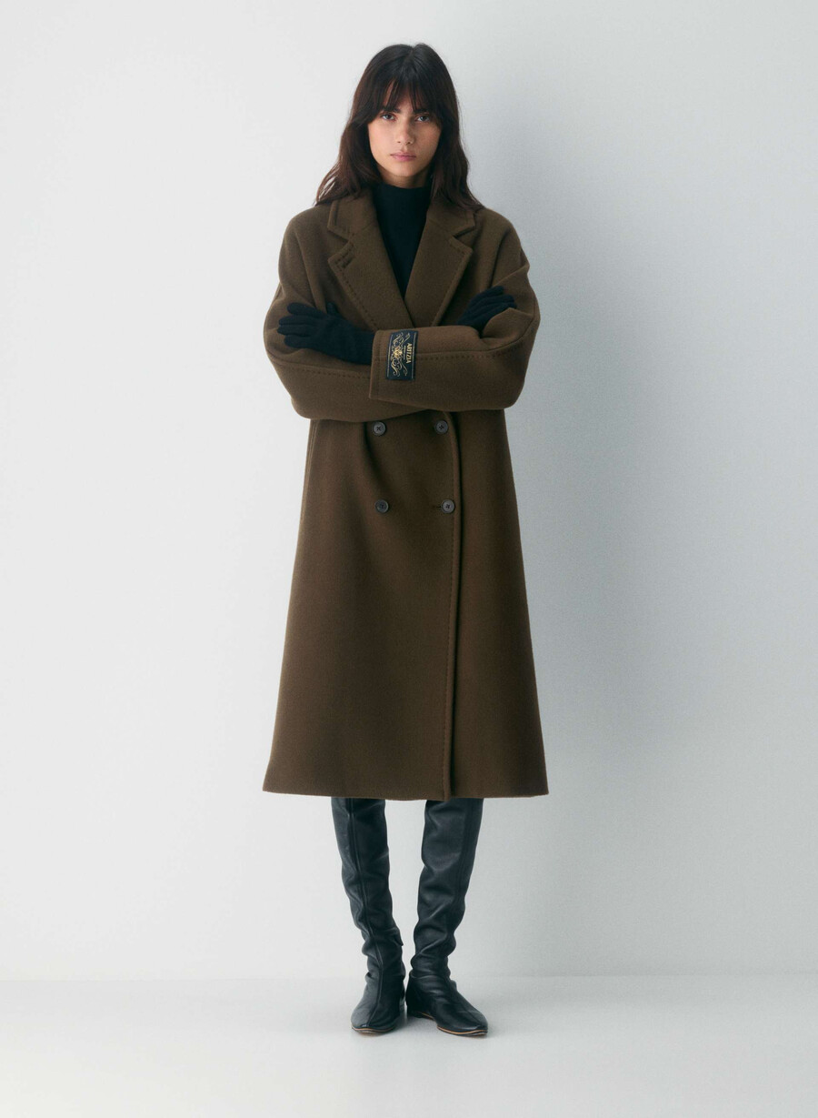 guanti tecnici con polsini in cashmere nero