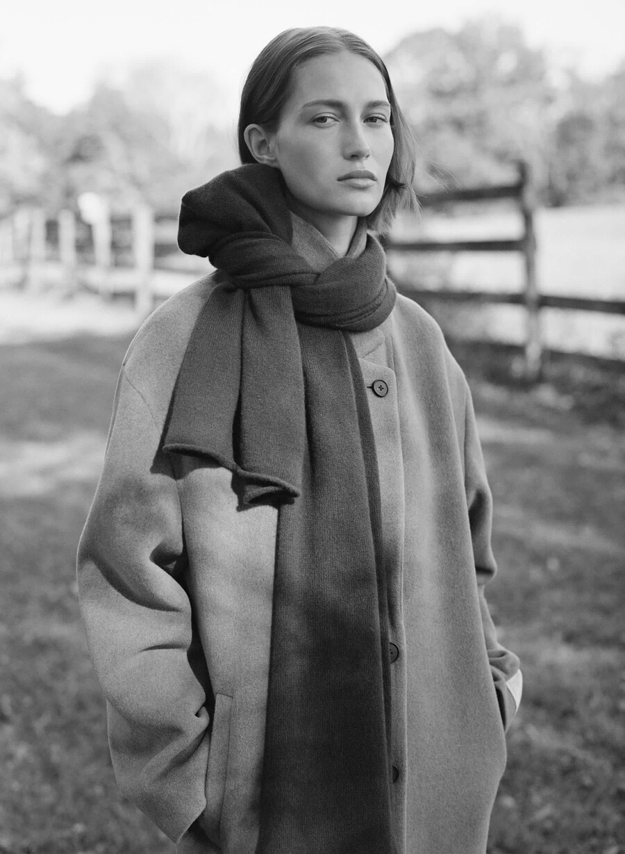 guanti tecnici con polsini in cashmere whisper white
