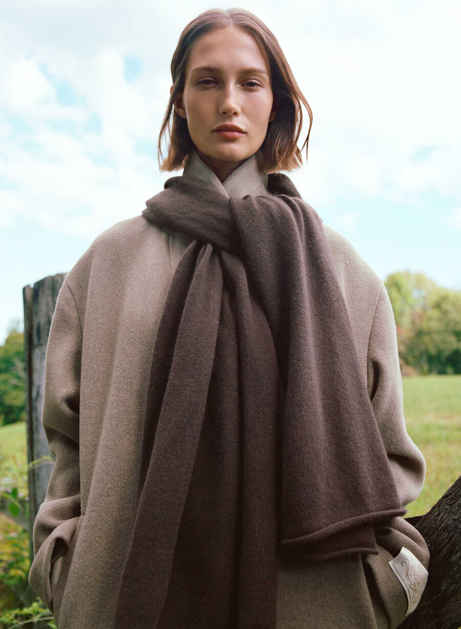 guanti tecnici con polsini in cashmere whisper white