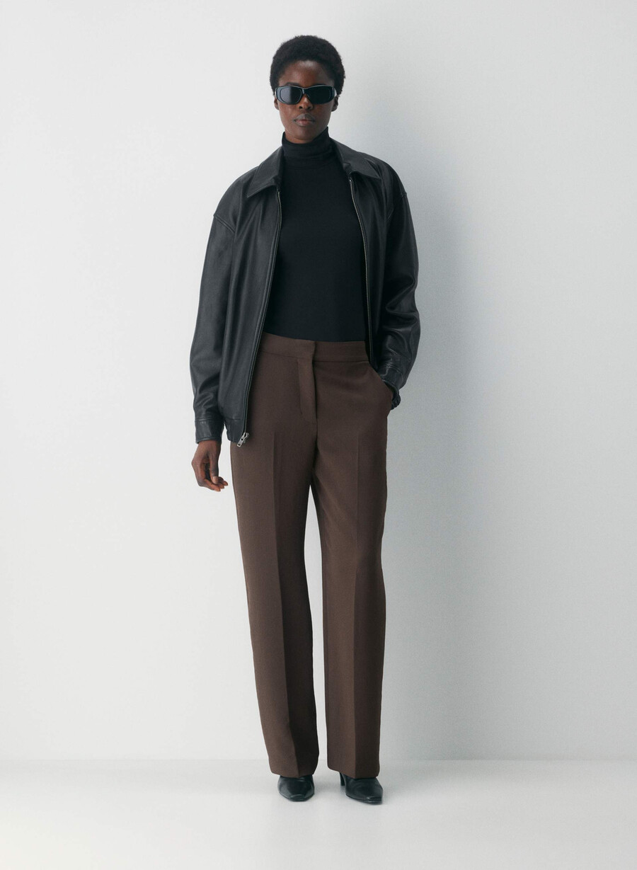 the limitless pant curve-fit - crepette rich mocha brown