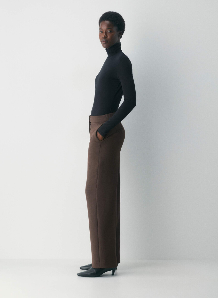 the limitless pant curve-fit - crepette rich mocha brown