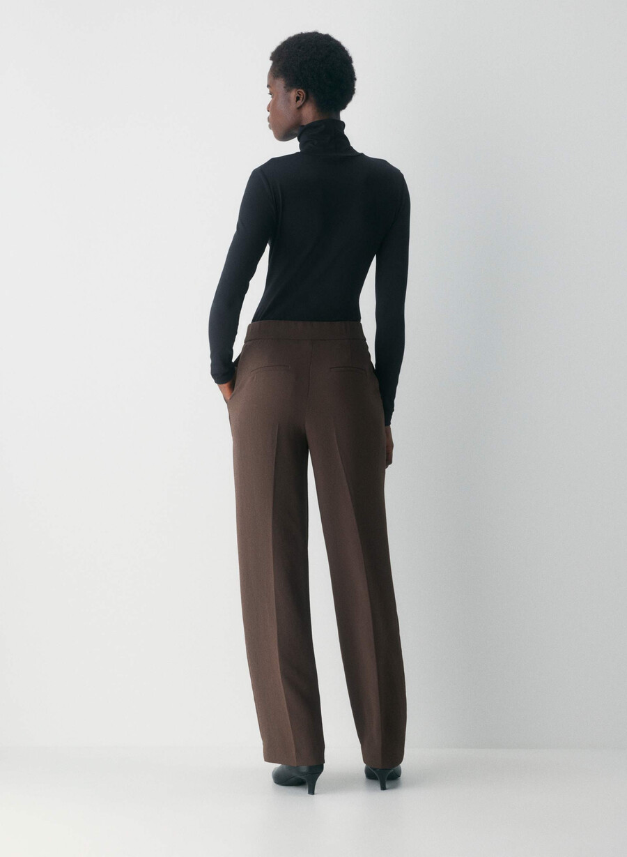 the limitless pant curve-fit - crepette rich mocha brown