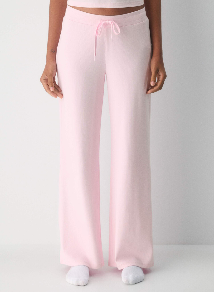 pantaloni homestretch rib kickback villa pink