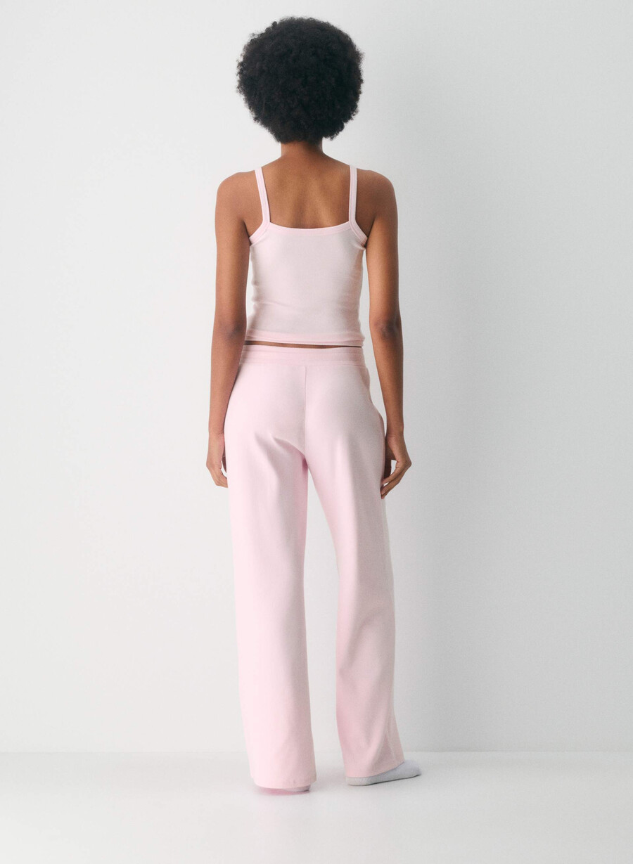 pantaloni homestretch rib kickback villa pink