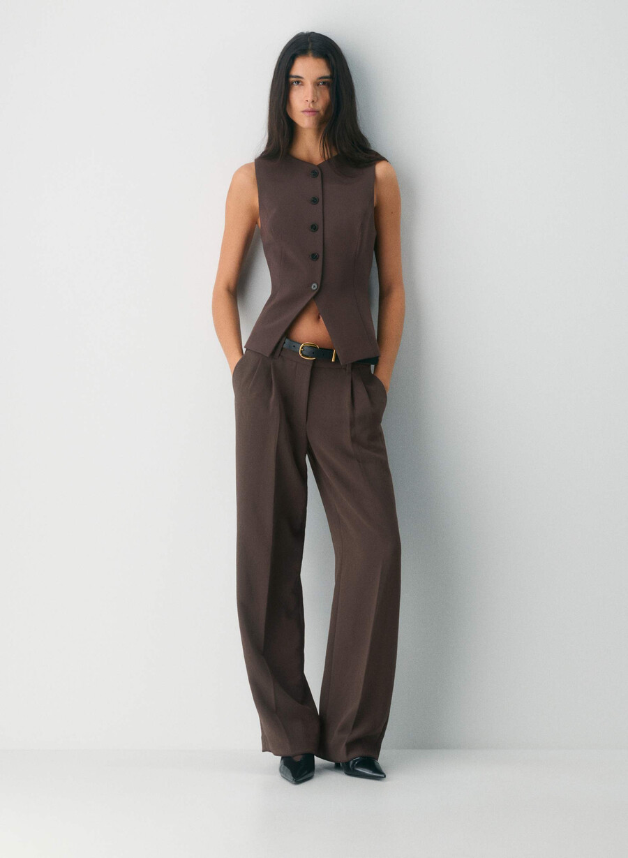 gilet regal - ressential rich mocha brown