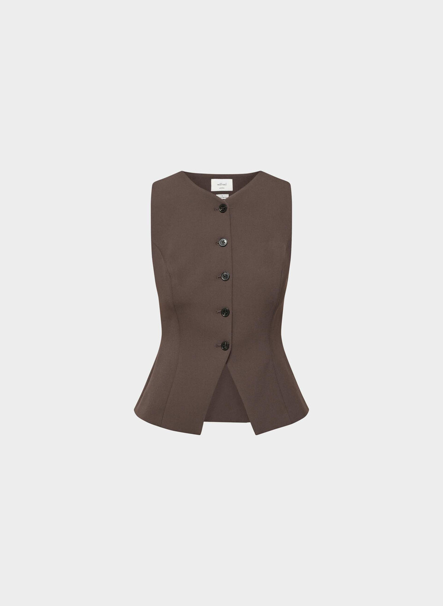 gilet regal - ressential rich mocha brown