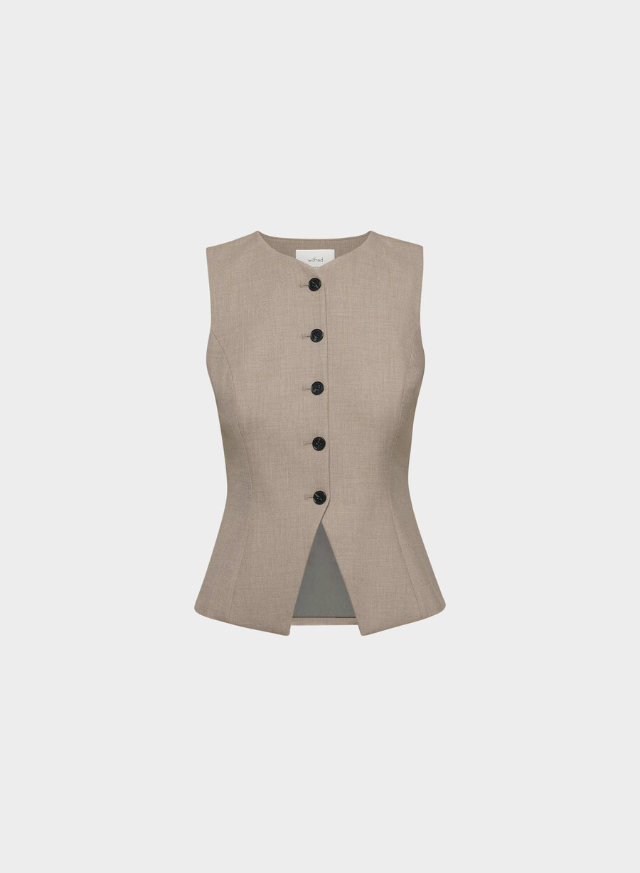 regal vest - ressential heather nomad taupe