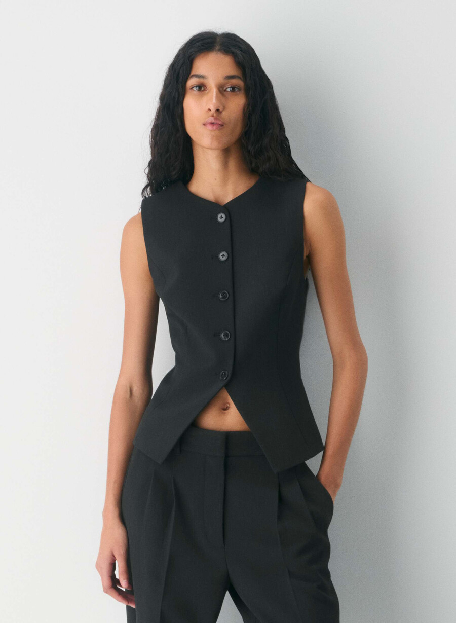 gilet regal - ressential heather black