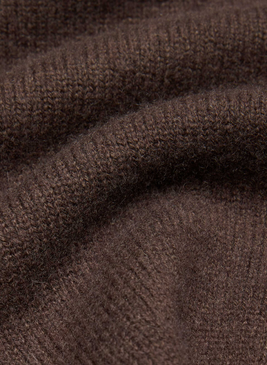 cardigan essential wool cashmere london rich mocha brown