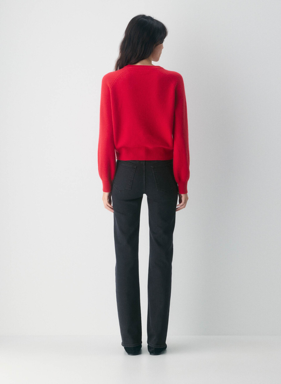 cardigan essential wool cashmere london rosso lampeggiante
