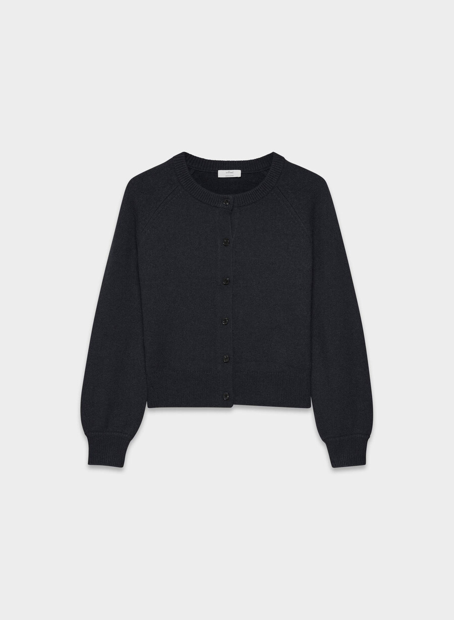 cardigan essential wool cashmere london dark navy
