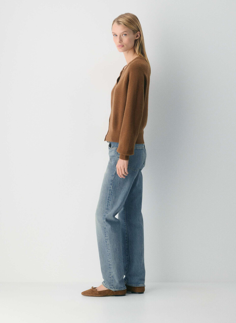 cardigan essential wool cashmere london marrone cioccolato