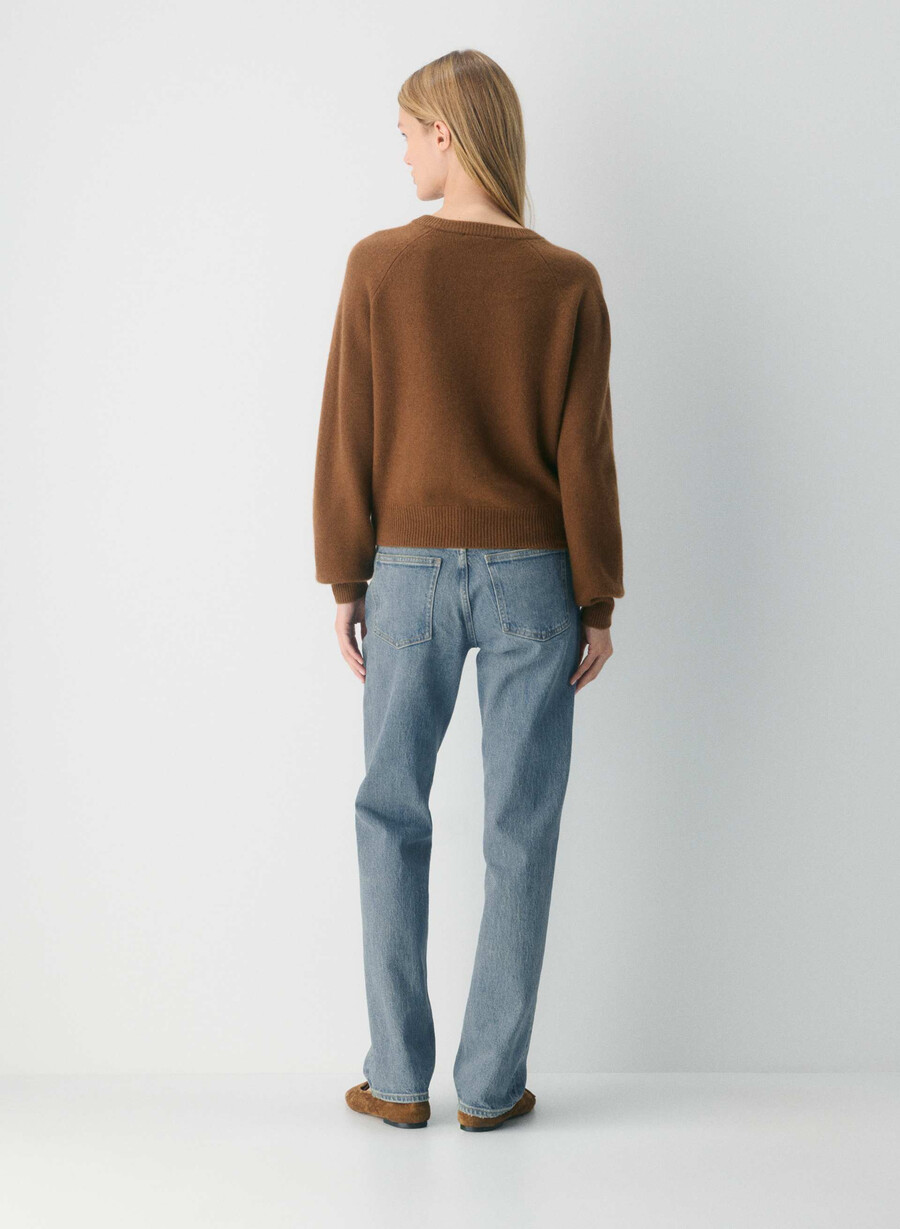 cardigan essential wool cashmere london marrone cioccolato
