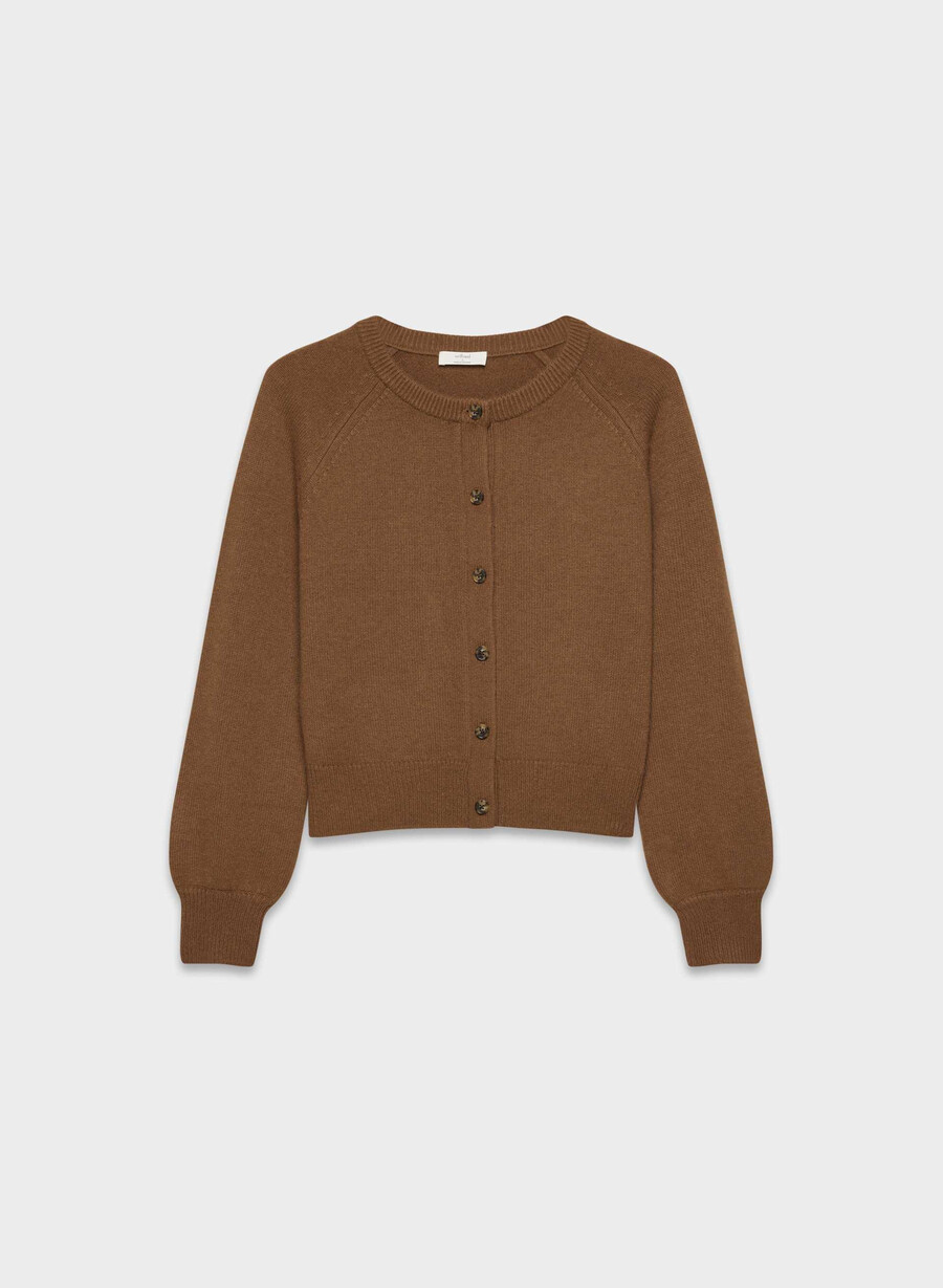 cardigan essential wool cashmere london marrone cioccolato