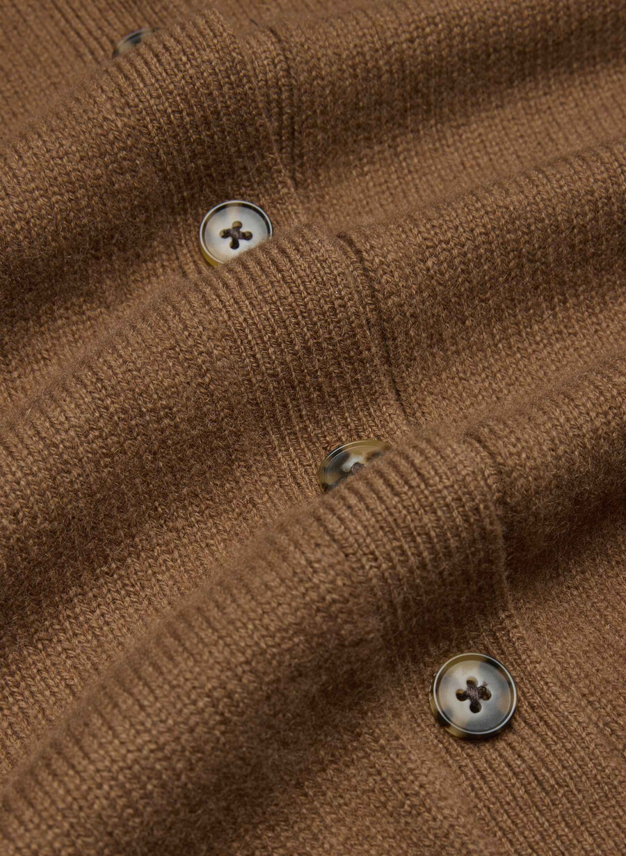cardigan essential wool cashmere london marrone cioccolato