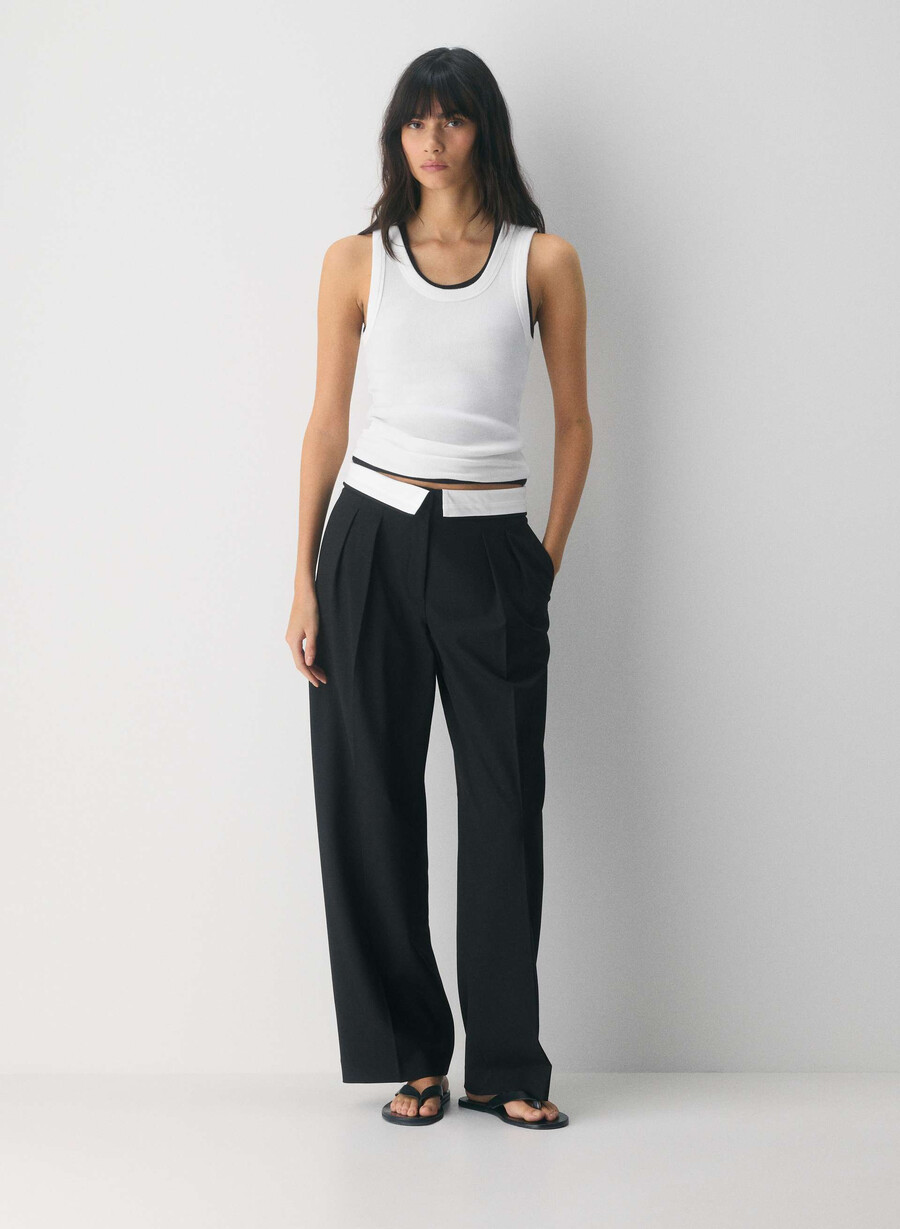 pantaloni bureau - ressential light nerocrema