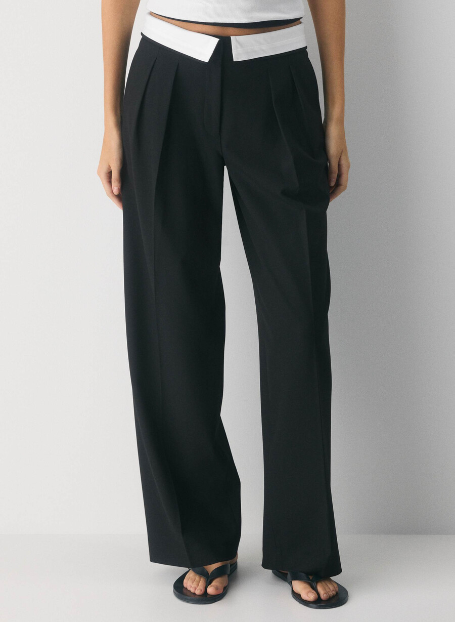 pantaloni bureau - ressential light nerocrema