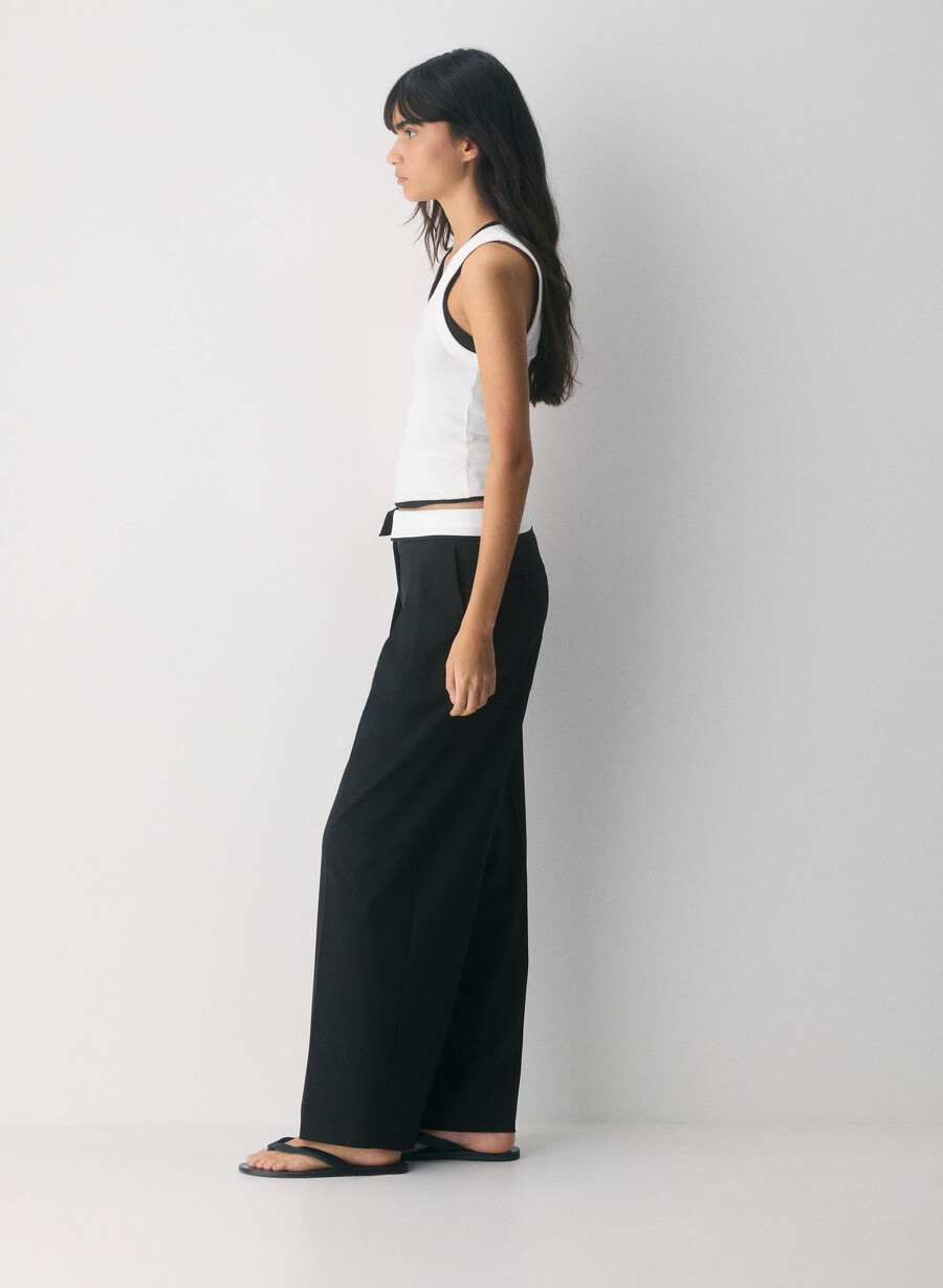 pantaloni bureau - ressential light nerocrema