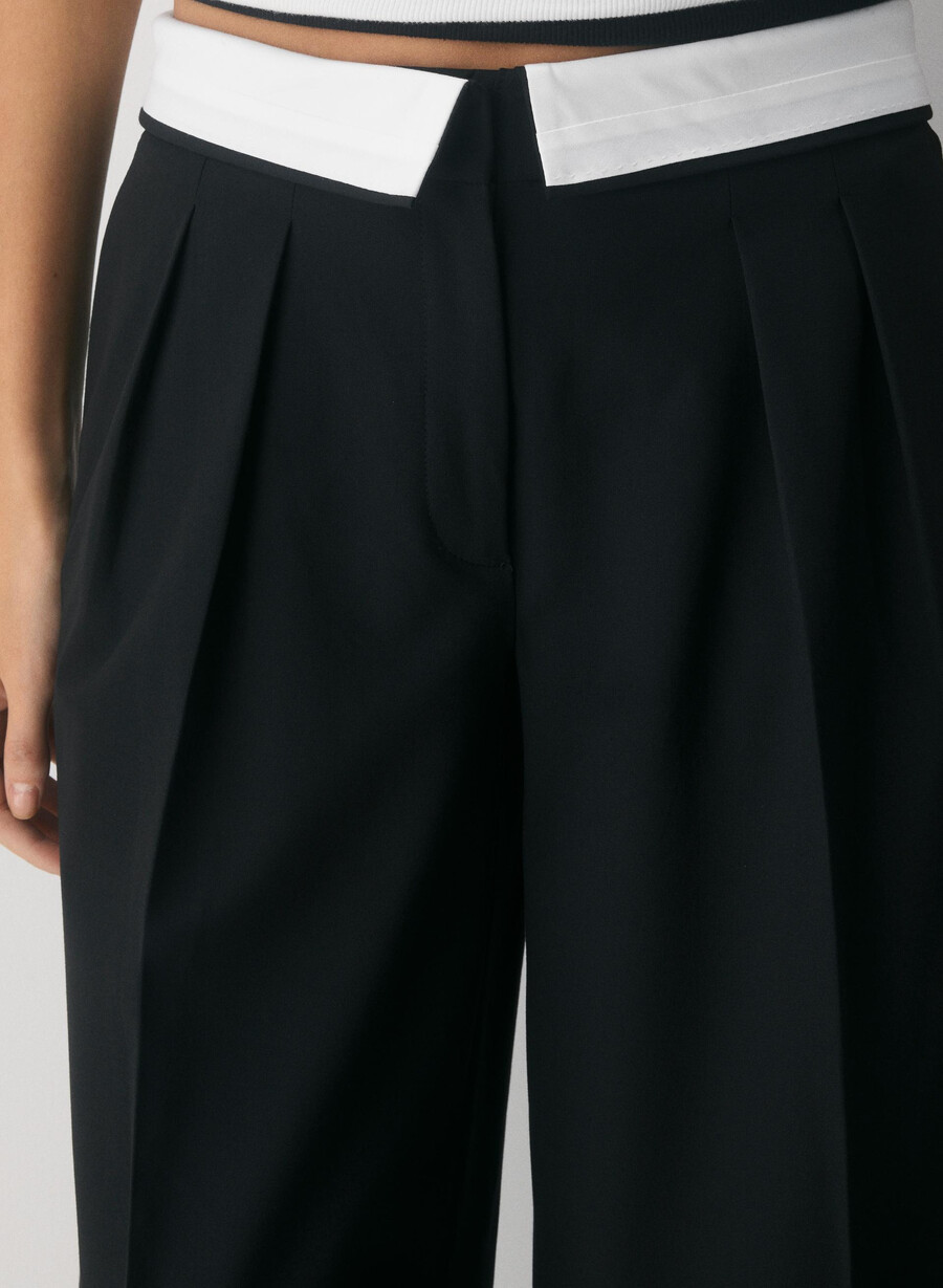 pantaloni bureau - ressential light nerocrema