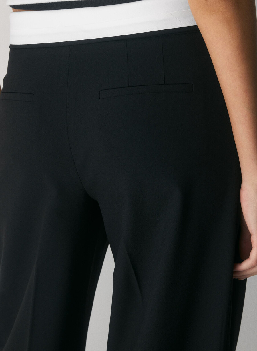 pantaloni bureau - ressential light nerocrema