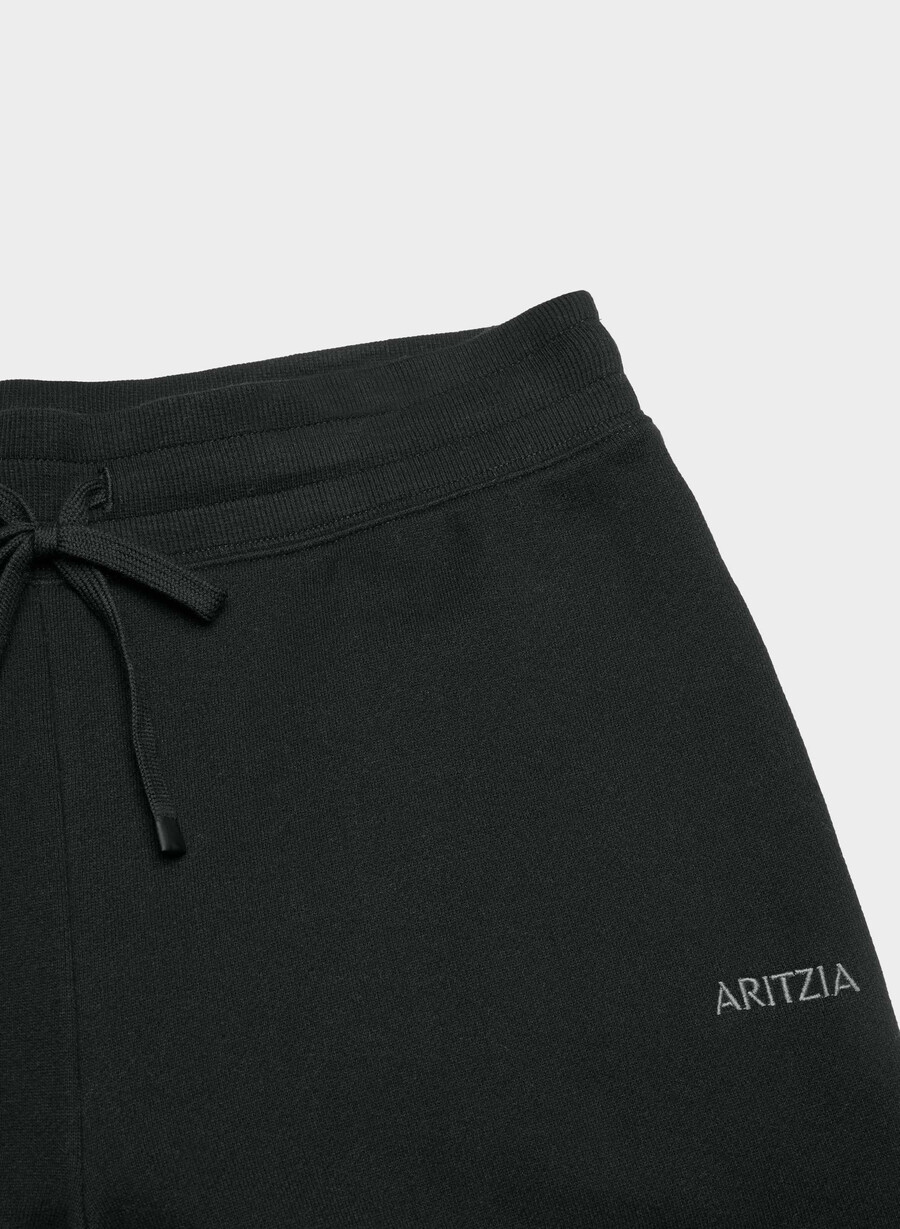 pantaloni della tuta con fascia perfetta in pile cozy sweatfleece nero