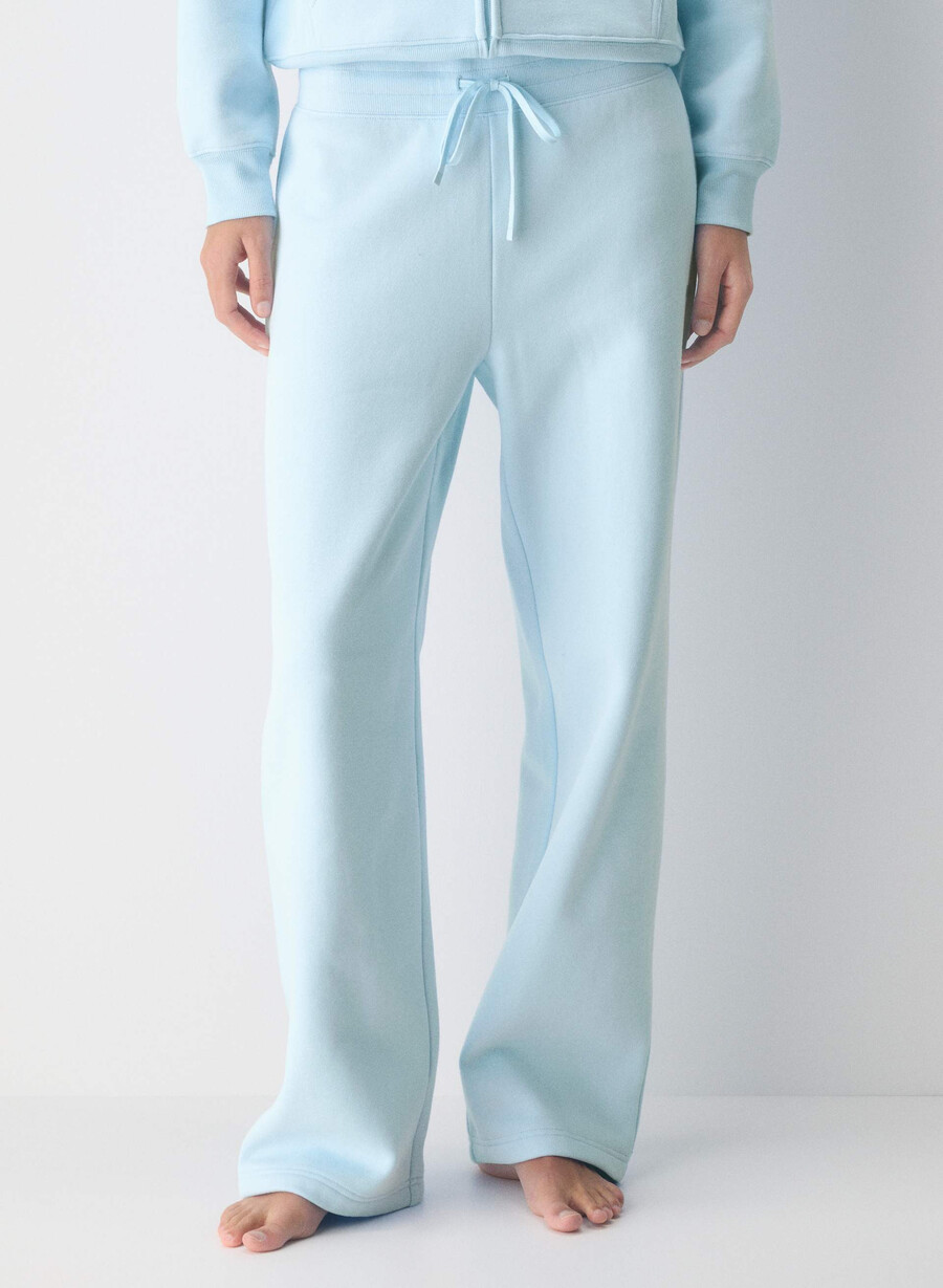 pantaloni da tuta con fascia perfetta in pile cozy sweatfleece villa blue