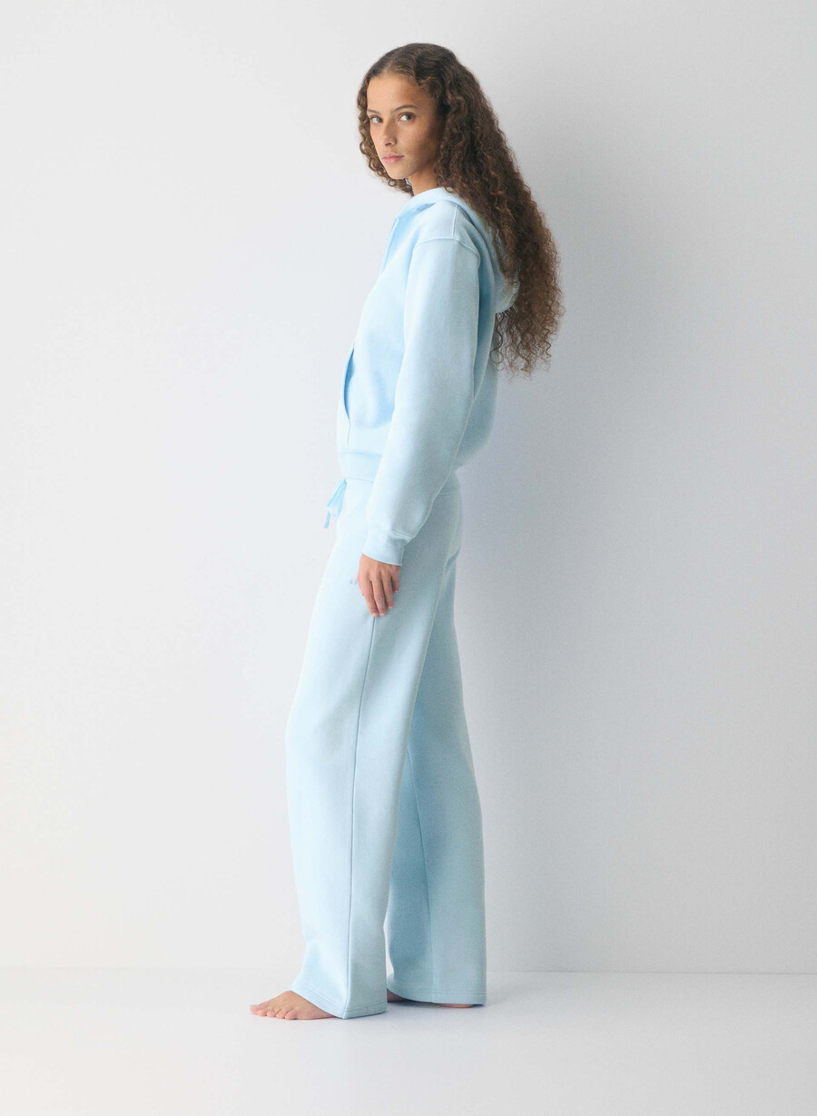pantaloni da tuta con fascia perfetta in pile cozy sweatfleece villa blue