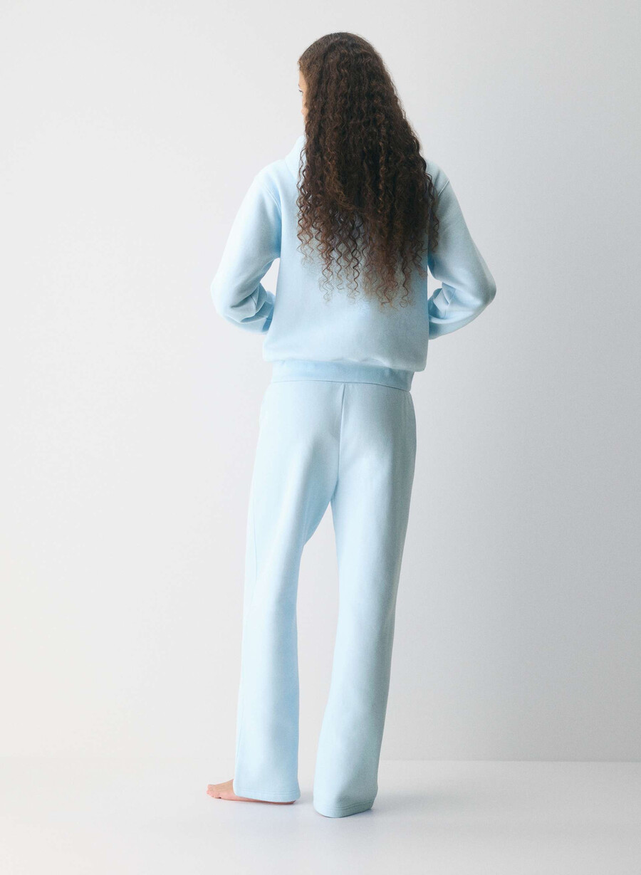 pantaloni da tuta con fascia perfetta in pile cozy sweatfleece villa blue