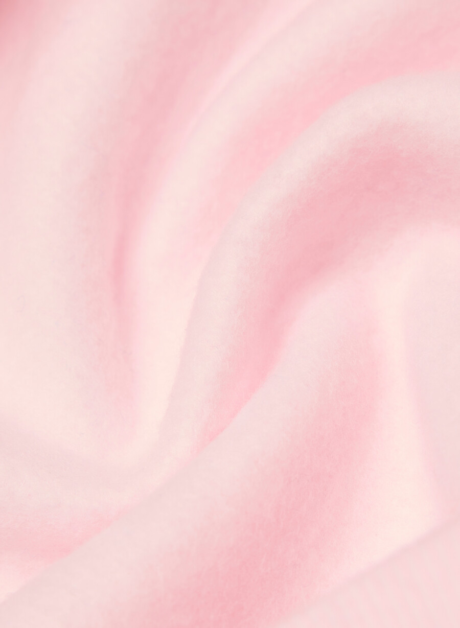 felpa con cappuccio e zip gigante cozy sweatfleece villa pink