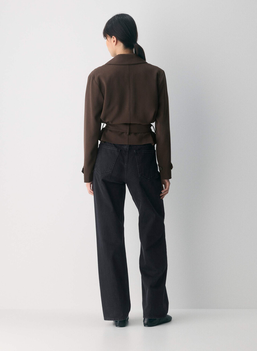 trench postage - sway crepe rich mocha brown