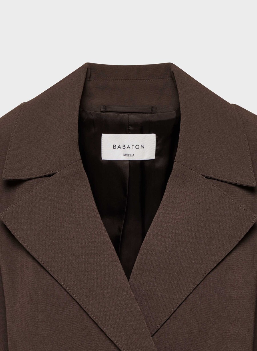 trench postage - sway crepe rich mocha brown