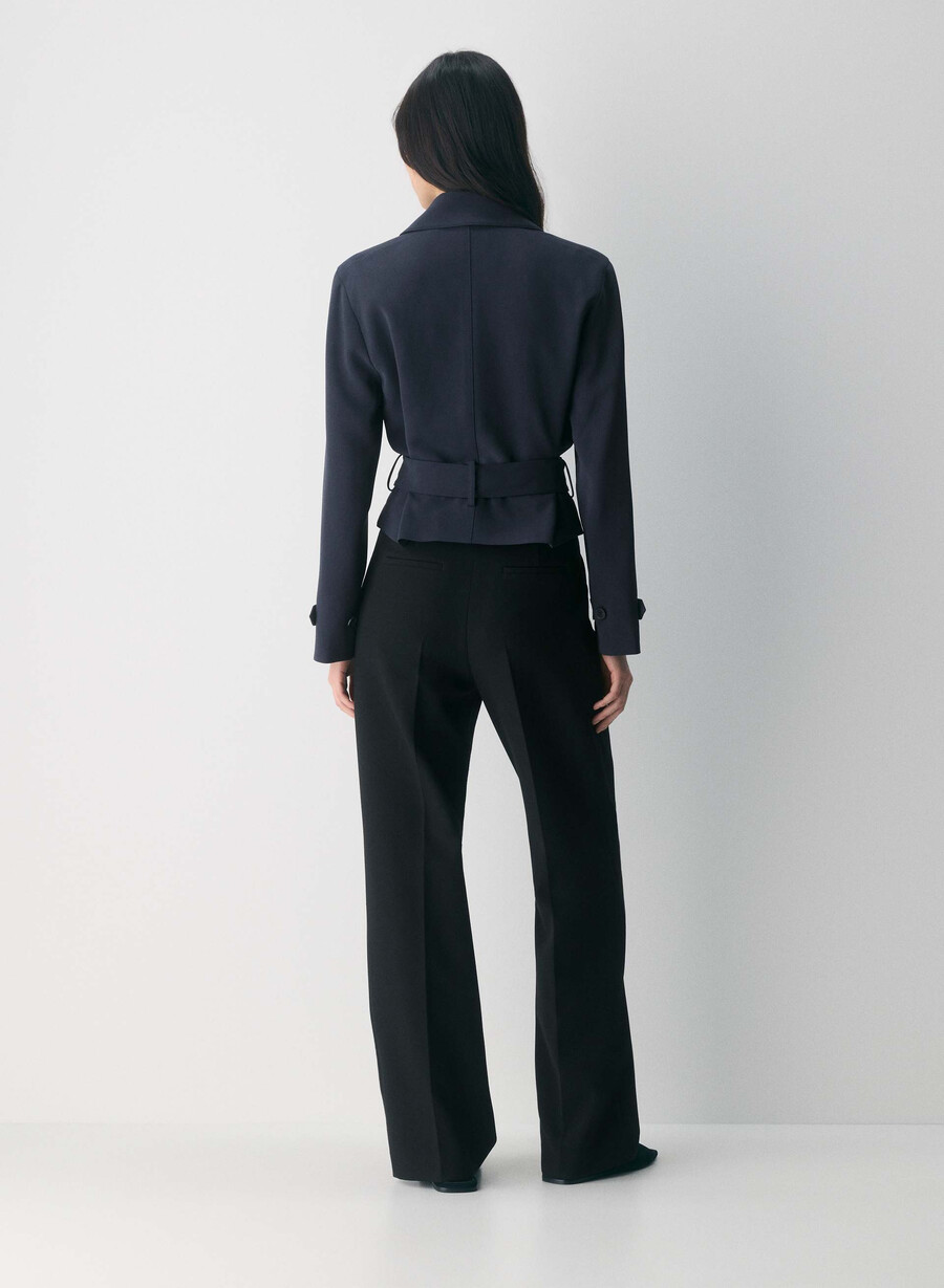 trench postage - sway crepe dark navy