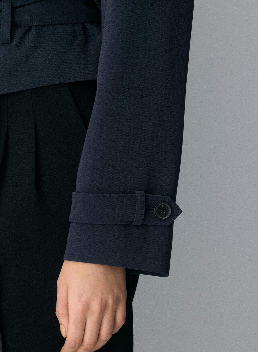 trench postage - sway crepe dark navy
