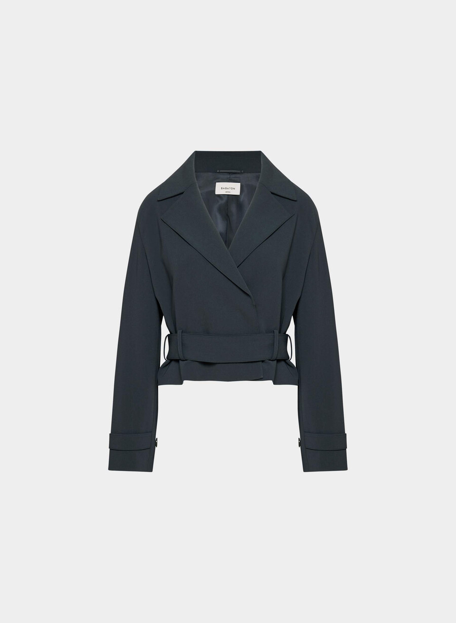 trench postage - sway crepe dark navy