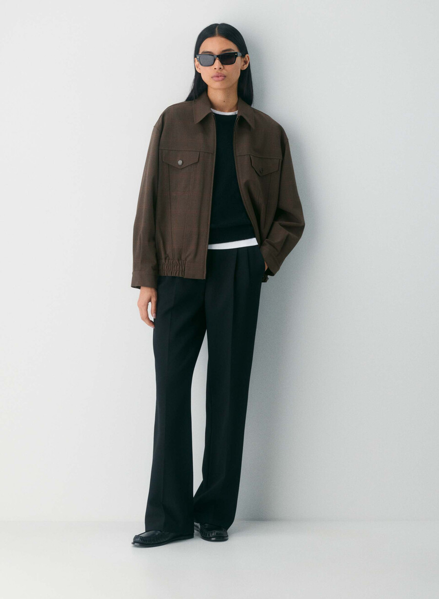 telegraph bomber - ressential light lmbrt chk r mc brblk