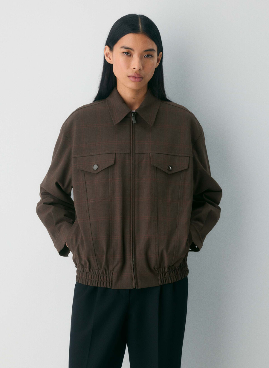 telegraph bomber - ressential light lmbrt chk r mc brblk