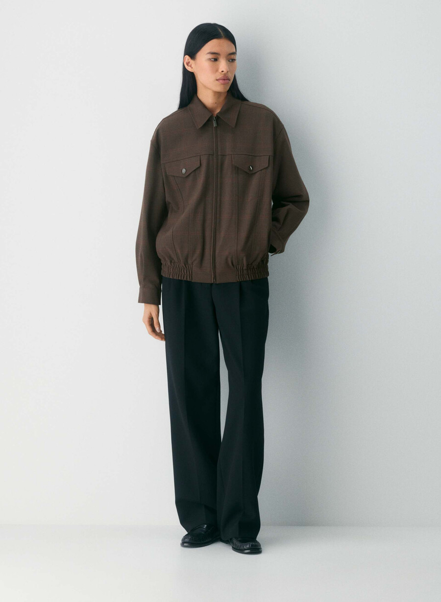 telegraph bomber - ressential light lmbrt chk r mc brblk