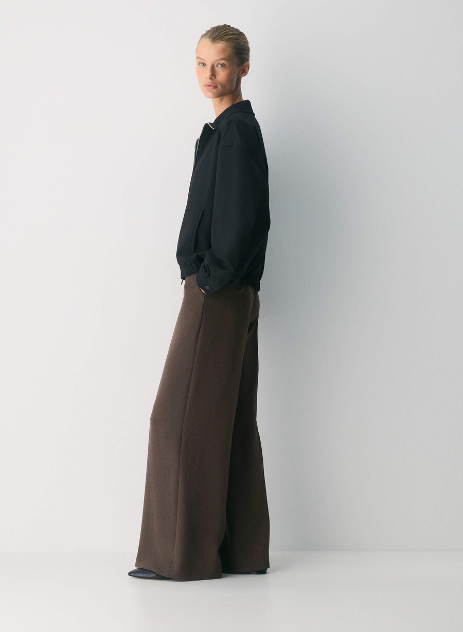 pantaloni leeway - sway crepe rich mocha brown
