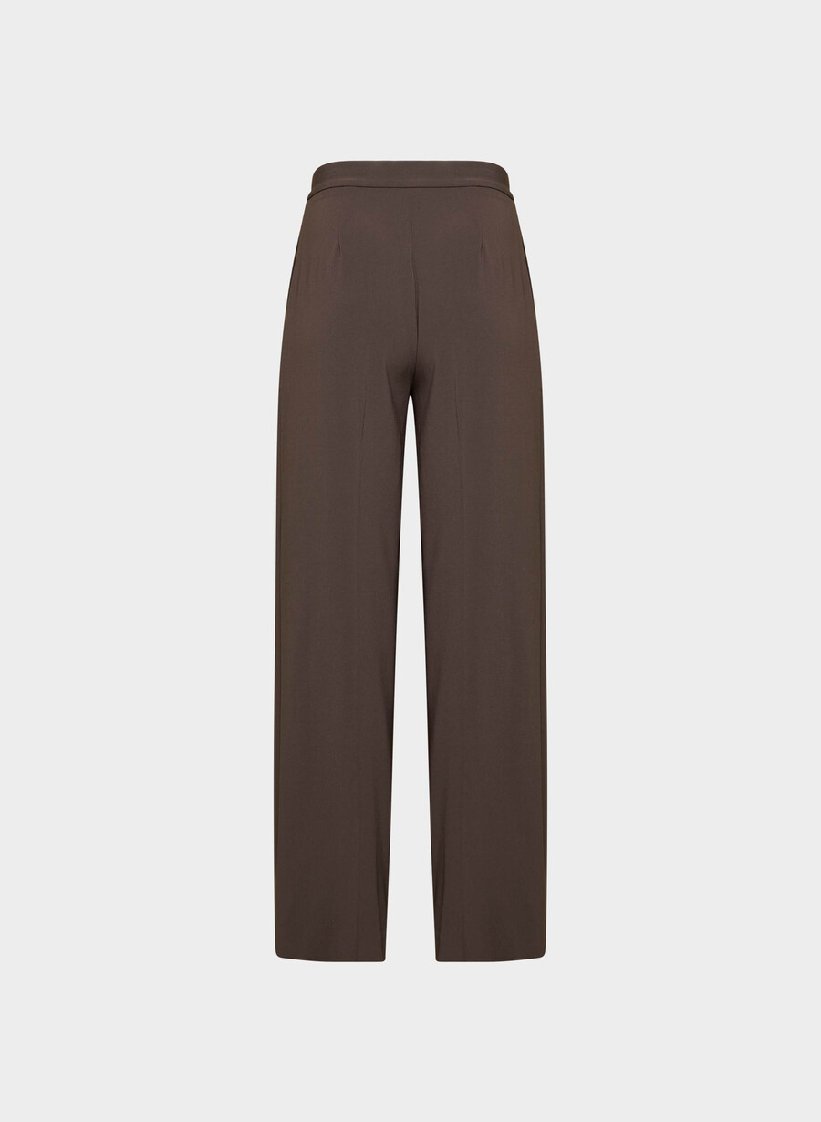 pantaloni leeway - sway crepe rich mocha brown
