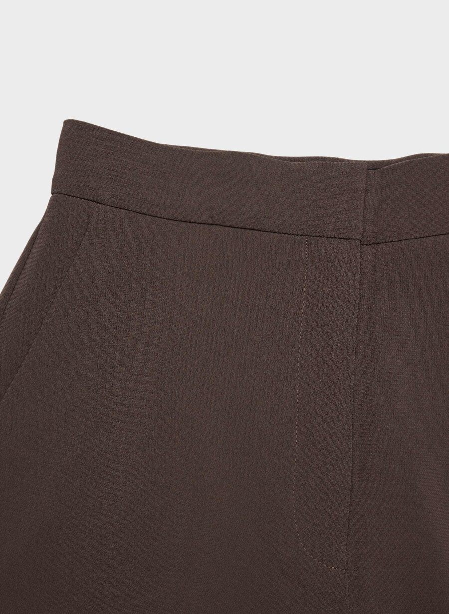 pantaloni leeway - sway crepe rich mocha brown