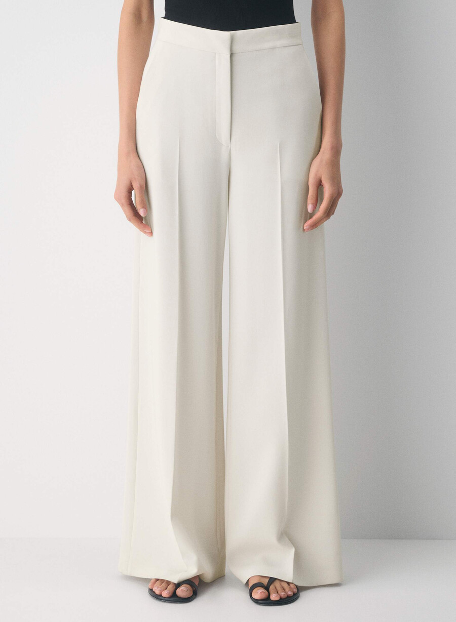 pantaloni leeway - sway crepe vintage white